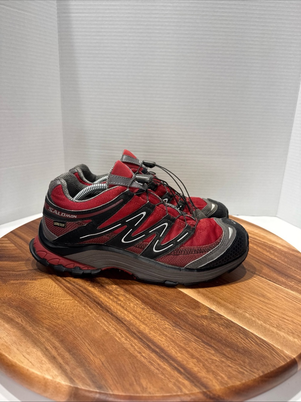 Salomon XA Comp 5 GTX Women's Trail Running Shoes Size 7.5 Gore-Tex Red Gray